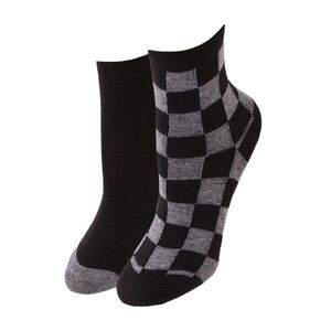 Forever 21 Kids Checkered Crew Socks 
Set of 2
Black and Grey
8-12 cm​​​…